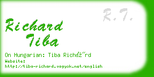 richard tiba business card